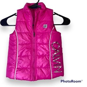 Calvin Klein pink puffer vest NWOT 4T